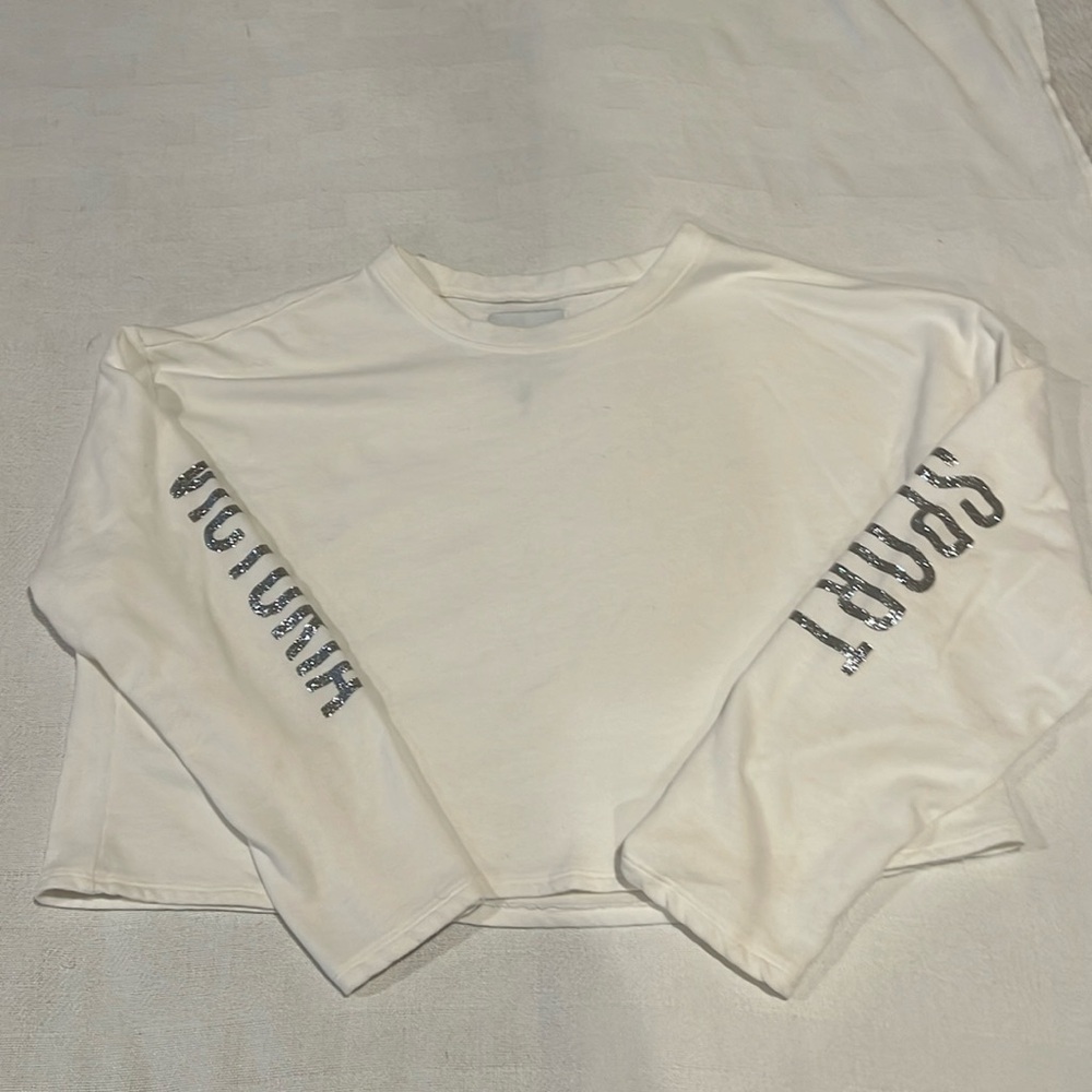 Victoria sport white crop sweatshirt - Picture 1 of 5